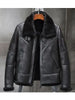 men's shearling aviator leather jacket