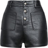 Black Leather Shorts Women