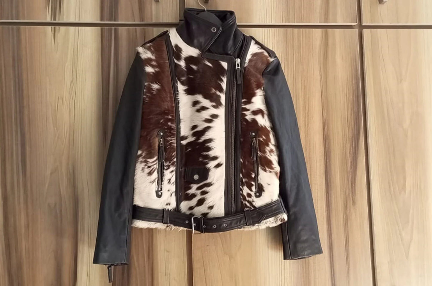 Women's Hair On Cowhide Fur Jacket