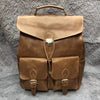 Crazy horse leather laptop backpack