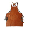 Genuine Leather Cooks Apron with Cross Back Straps