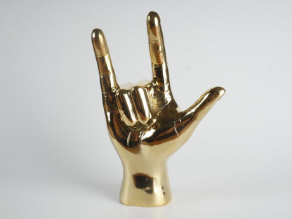 Brass Hand Sign Room Decor