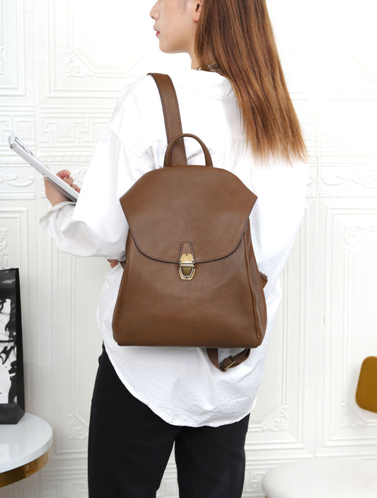 Real leather backpack bags for womens
