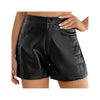 real leather shorts for women