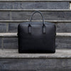 Genuine Leather Briefcase Bag with trolley sleeve