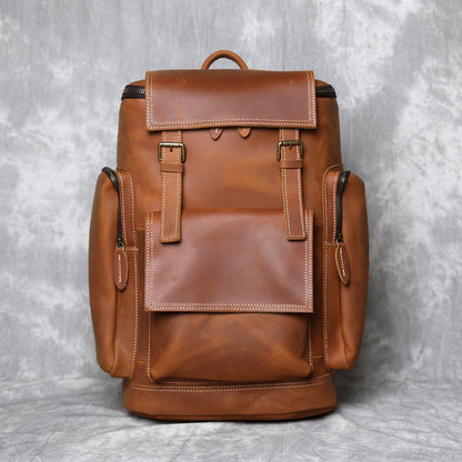 Full Grain Leather Weekend Backpack