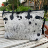 Black White Cowhide Tote Bag