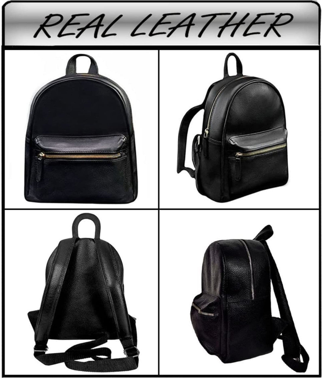 Genuine Unisex leather Travel Backpack