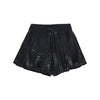 pleated leather shorts for women