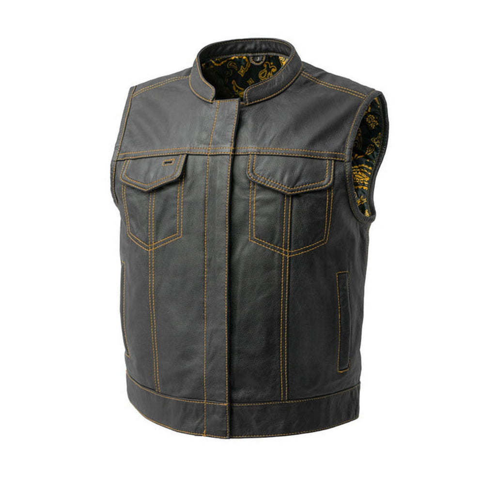 Genuine Leather Motorbike Vest