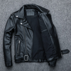Men’s Heavy Cowhide Black Biker Jacket