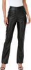 Black Real Leather Pants Straight Bottom Pants