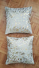 Beautiful pair of cowhide pillows in gold metallic for accent pillows on kitchen table or to add a touch of farmhouse to the modern living room. 