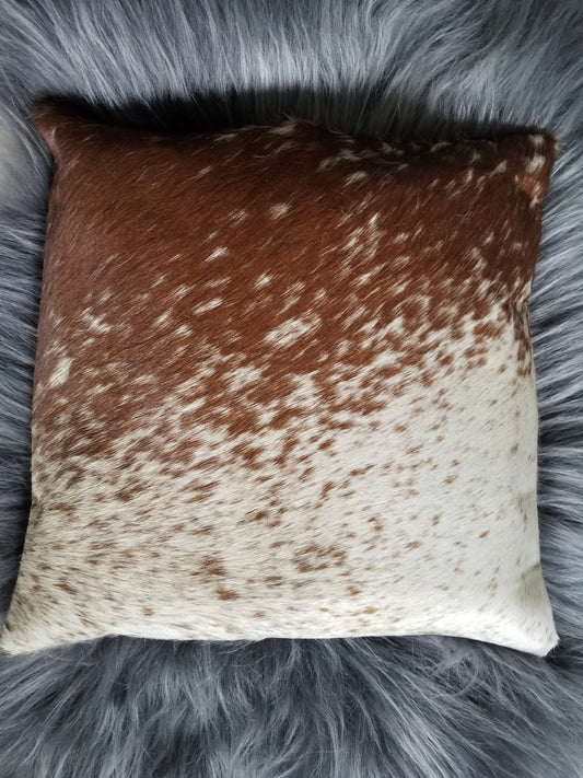Salt Pepper Cow Hide Pillow Cover