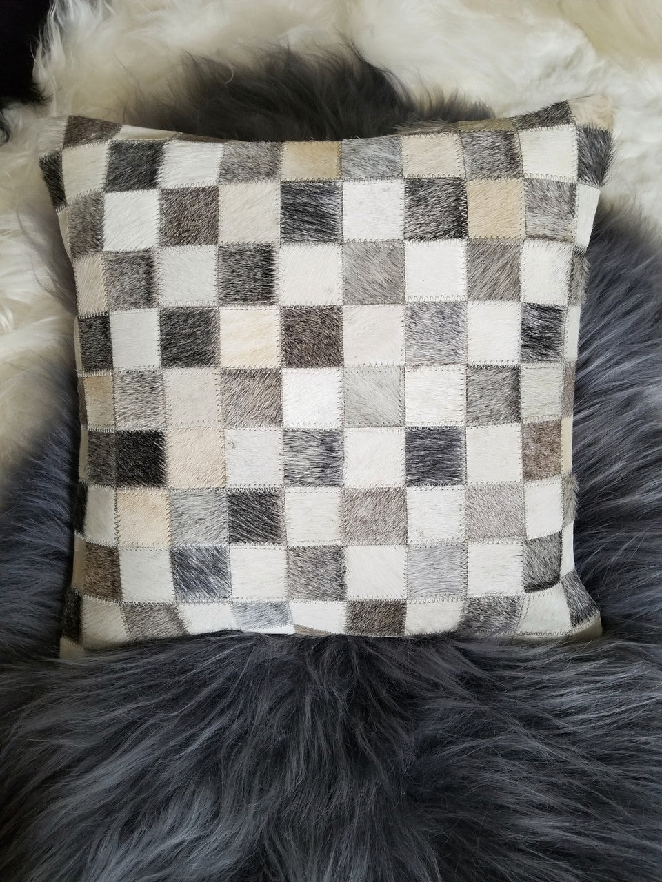 Cowhide Patchwork Pillow Cover Cushion Covers Real Cow Hide