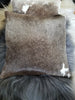 Pair of  Exotic Grey Cowhide Cushion Cover Pillow Case  16 X 16