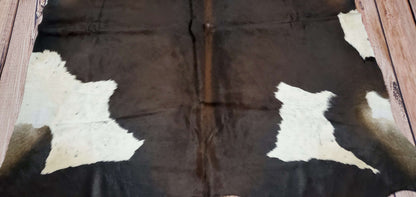 Dark Large Cowhide Rug 7ft x 6ft