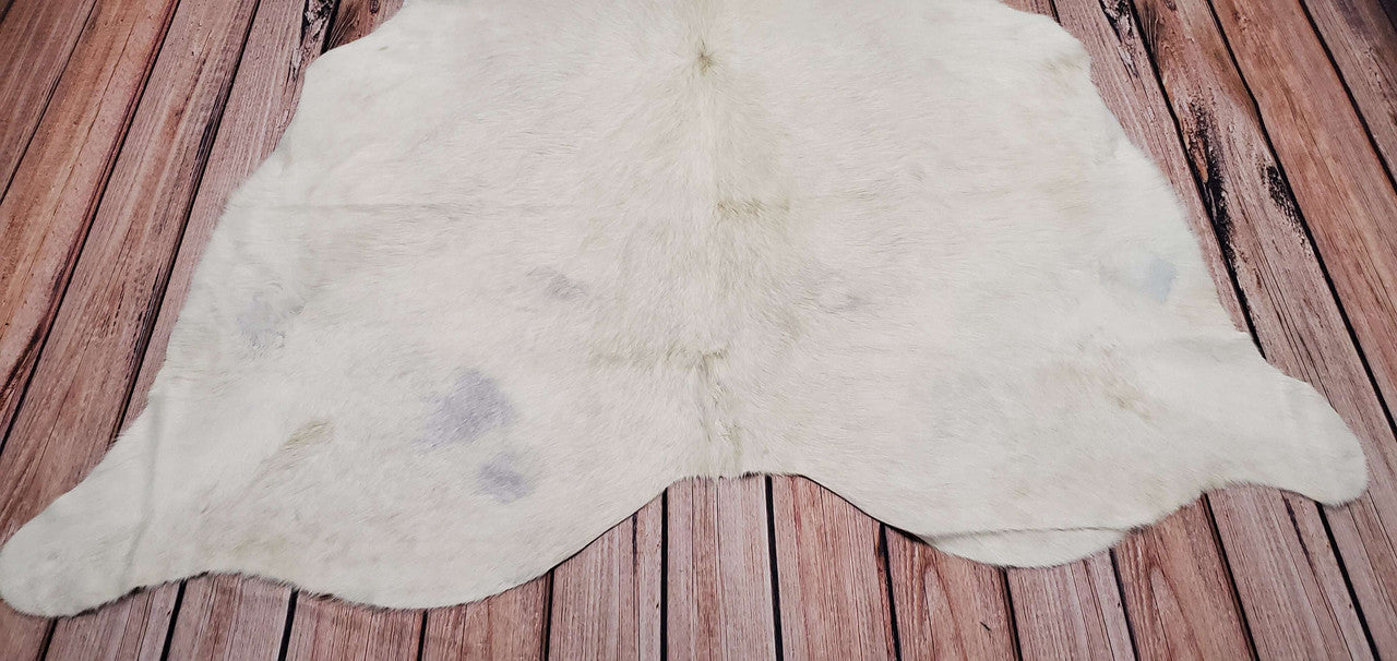 Light Cowhide Rug Brazilian 85 X 75 Inches