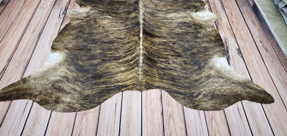 Exotic Brindle Cowhide Rug 7ft x 7ft