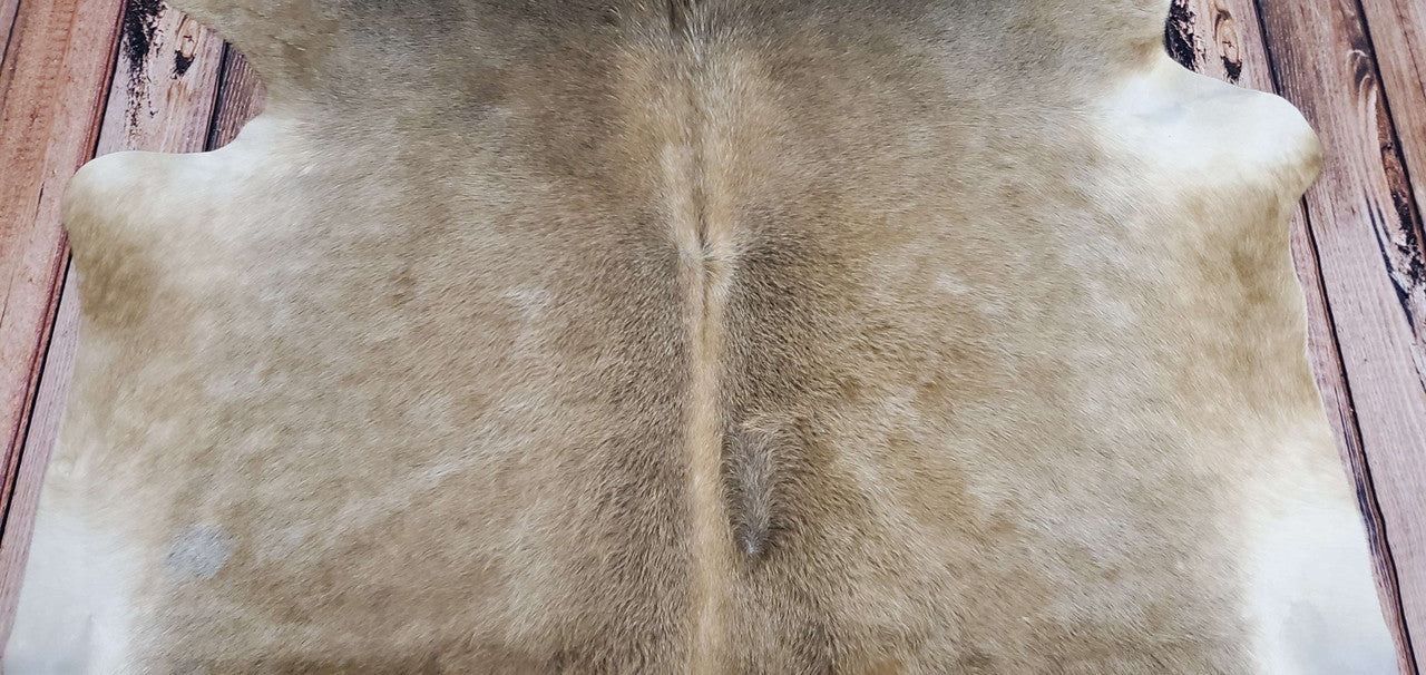 Tan Real Cowhide Rug 95 X 80 Inches
