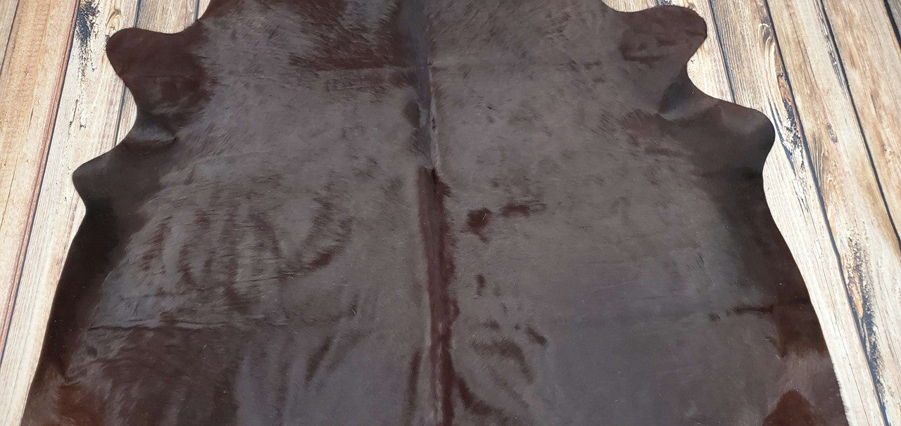 Brazilian Burgundy Cowhide Rug Dyed 6.4ft x 5ft