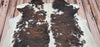 Cowhide Rug Real Dark Brown Tricolor 6ft x 6ft