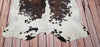 Cowhide Rug Real Dark Brown Tricolor 6ft x 6ft
