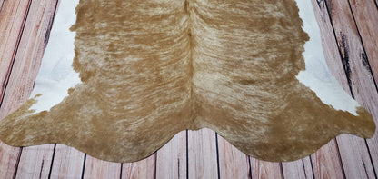 Large Cowhide Rug Sandy Brown 7.8ft x 6.7ft