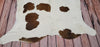 Spotted Brown White Cowhide Rug 7ft x 6ft