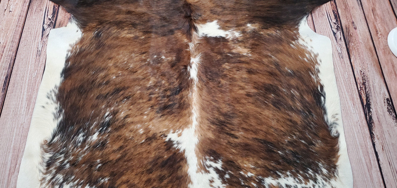 Reddish Brown Large Cowhide Rug 7.5ft X 6.3ft