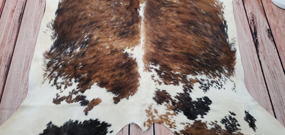 Reddish Brown Large Cowhide Rug 7.5ft X 6.3ft