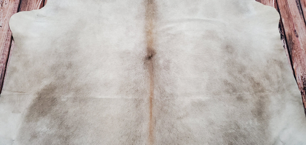 Natural Cowhide Rug Light Champagne 6.8ft x 6.5ft