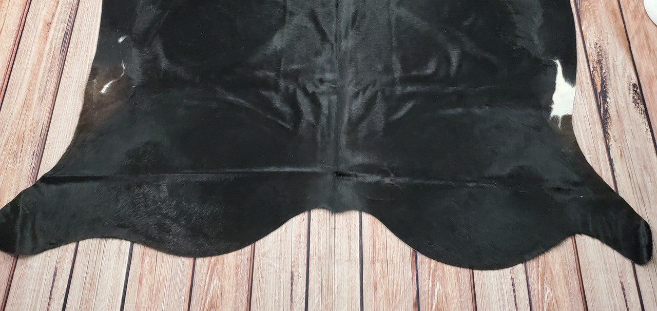 Brazilian Black Cowhide Rug 7ft X 6.2ft