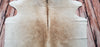 Gray Beige Tan Cowhide Rug 6.5ft x 6.2ft