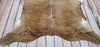 Cowhide Rug Taupe Brown Brindle 6.5ft x 6.2ft