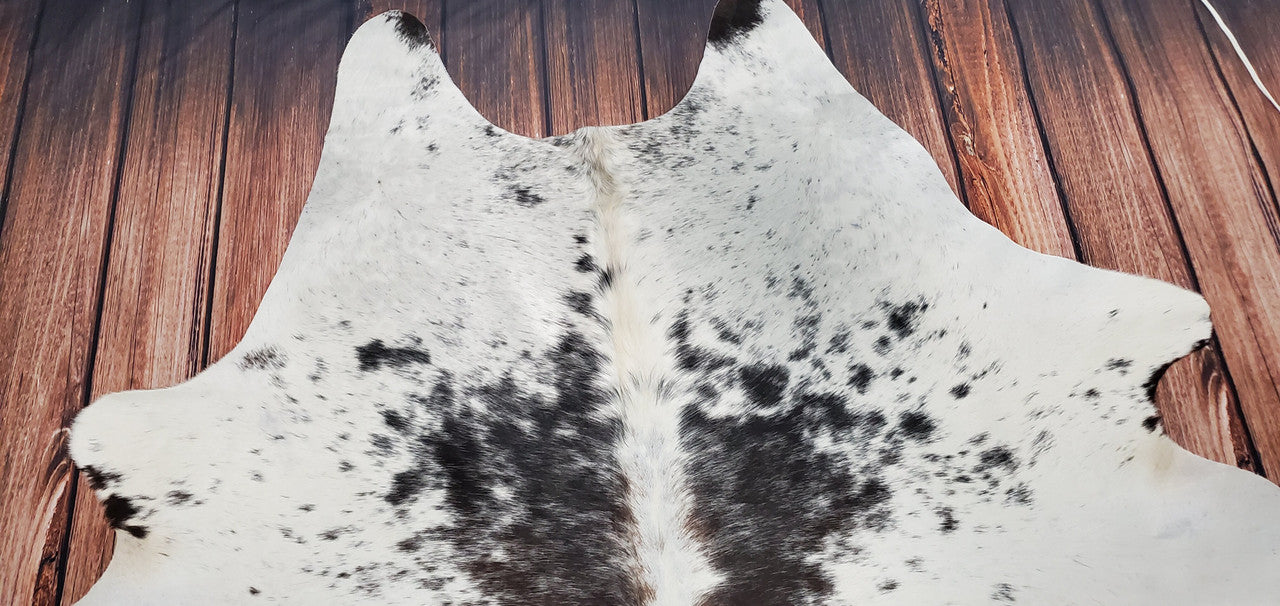 Natural Cowhide Rug Speckled 7ft x 6.5ft