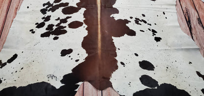 Spotted Tricolor Cowhide Rug 7.8ft x 7ft