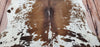 Natural Brown White Cowhide Rug 6.8ft X 6.5ft