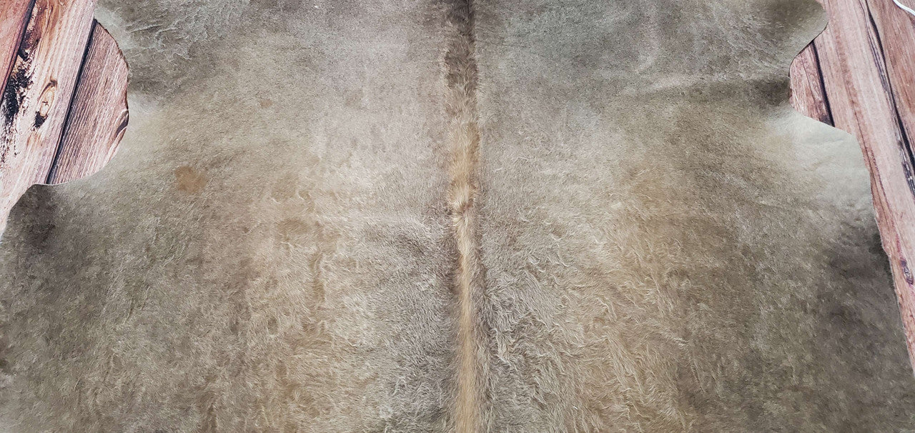 Dark Champagne Cowhide Rug 7.9ft x 7.5ft