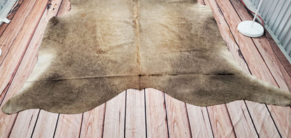 Dark Champagne Cowhide Rug 7.9ft x 7.5ft