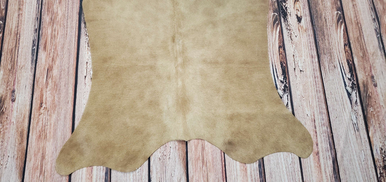 Extra Small Beige Cowhide Rug 4.8ft x 3.5ft