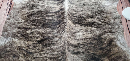 Large Cowhide Rug Tan Brindle 8.3ft x 8ft