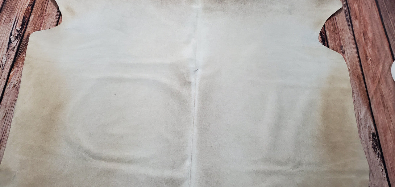 Large Cream White Cowhide Rug 7.8ft x 6.5ft