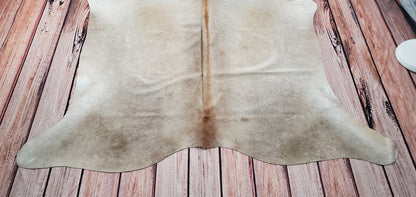 Light natural Cowhide Rug Brazilian 6.6ft x 6ft