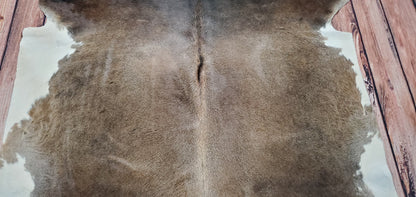 Natural Dark Cowhide Rug 6.6ft x 6.5ft