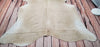 Solid Beige Cowhide Rug 6.6ft x 6.5ft