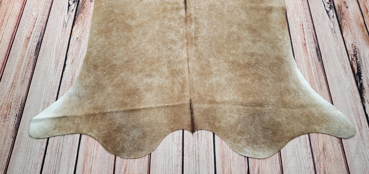Champagne Cowhide Rug Brazilian 7ft X 5.3ft