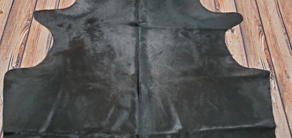 Small Cowhide Rug Black 6.2ft x 5.4ft