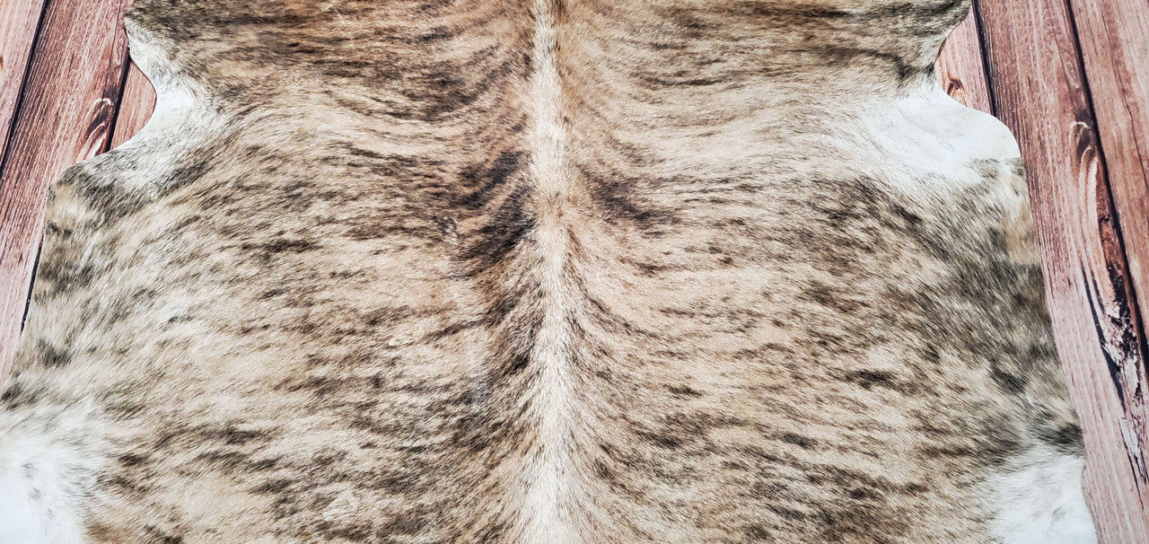 6ft X 6ft Natural Cowhide Rug Brindle