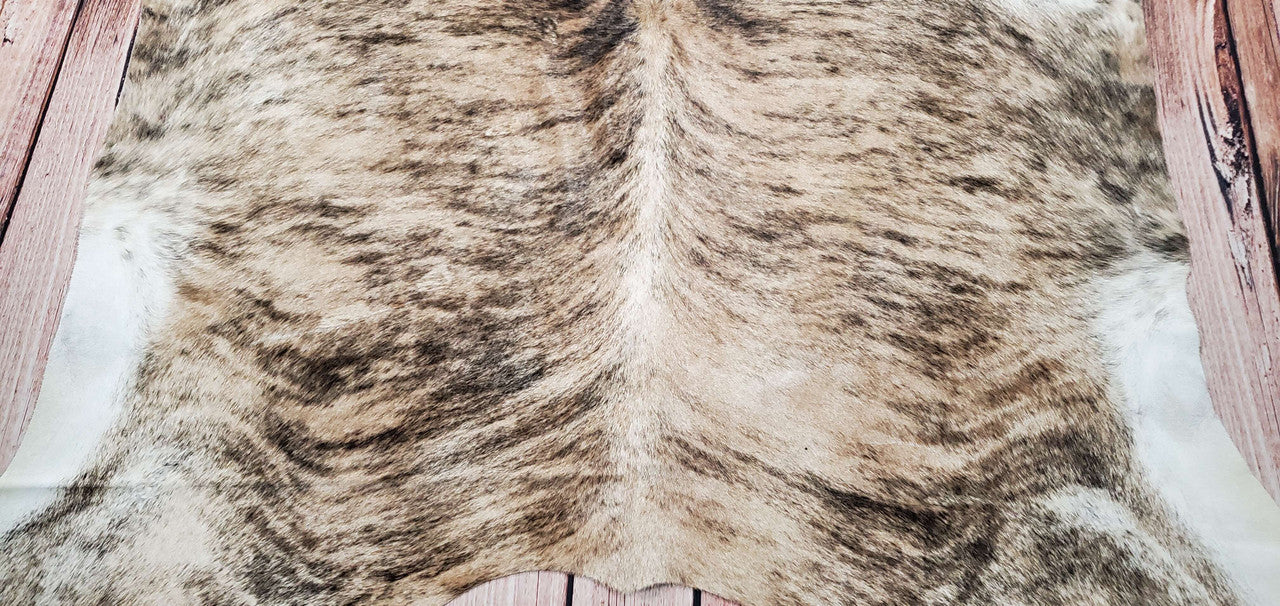 6ft X 6ft Natural Cowhide Rug Brindle